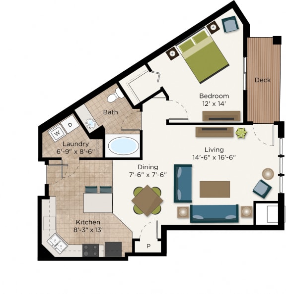 1, 2 & 3Bedroom Apartments in Highland Park, St. Paul Communities of River Crossing
